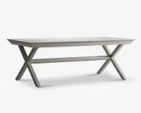 Havebord alu med udtræk Cremefarvet