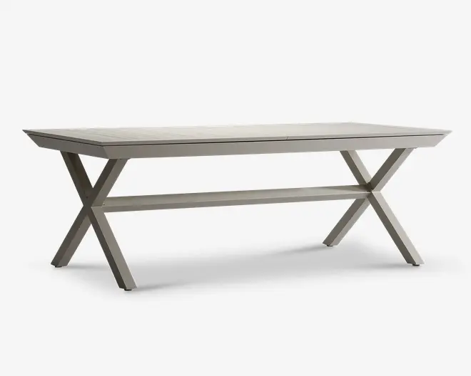 Havebord alu med udtræk Cremefarvet