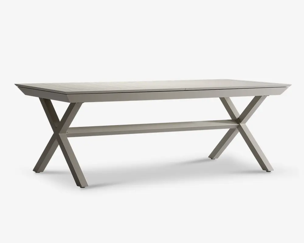 Havebord alu med udtræk Cremefarvet