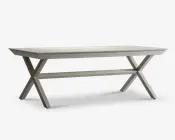 Havebord alu med udtræk Cremefarvet