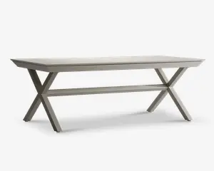 Havebord alu med udtræk Cremefarvet