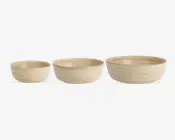 Skåle sæt bambus natur 3 stk.