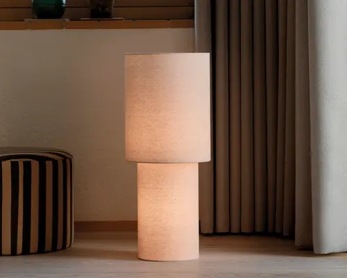 Bordlampe Izara beige H.60 cm
