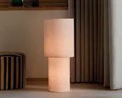 Bordlampe Izara beige H.60 cm