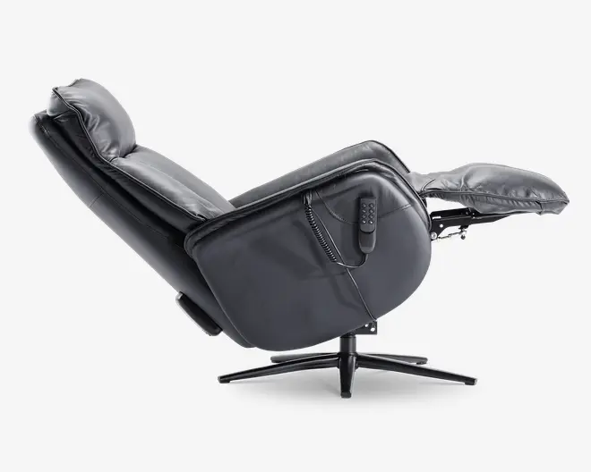 Drejestol m/indbygget skammel og 0-gravity