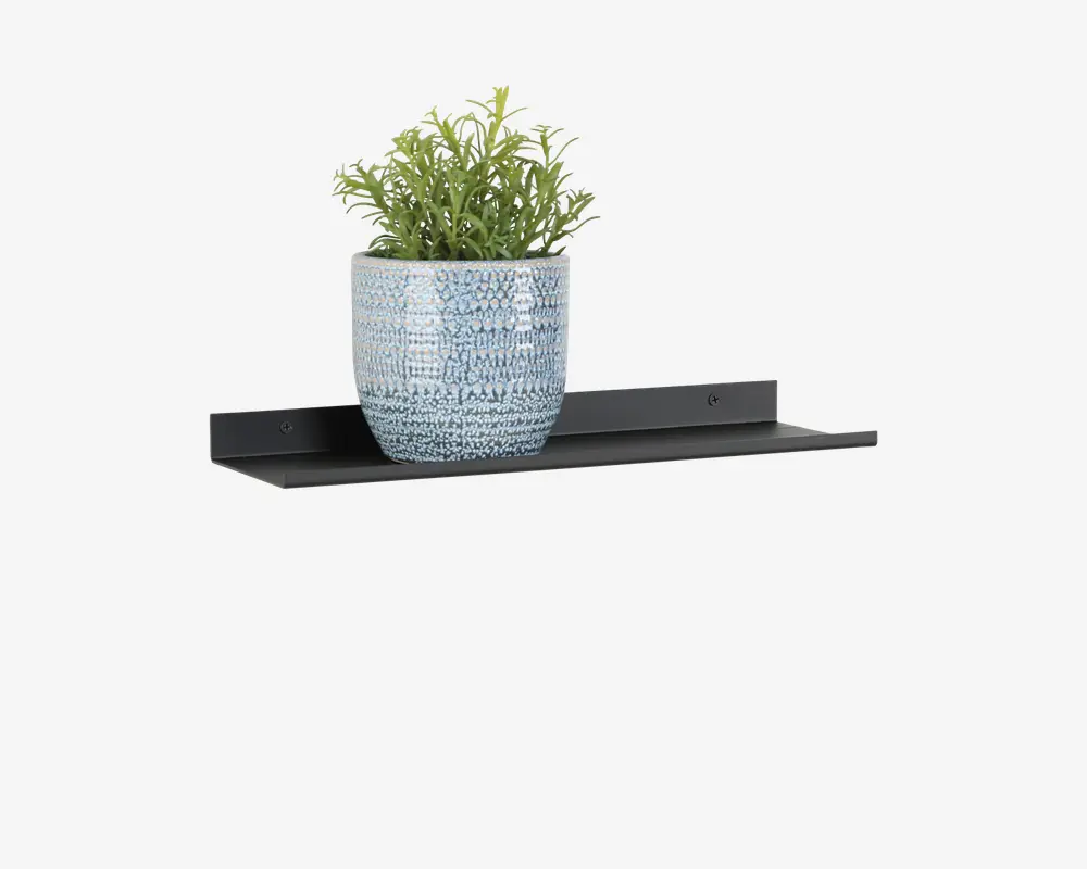 Væghylde metal sort L.40 cm 
