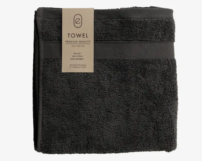 Håndklæde 50x100 cm Antracit