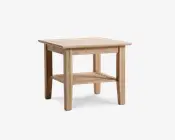 Hjørnebord massiv eg 60x60 cm