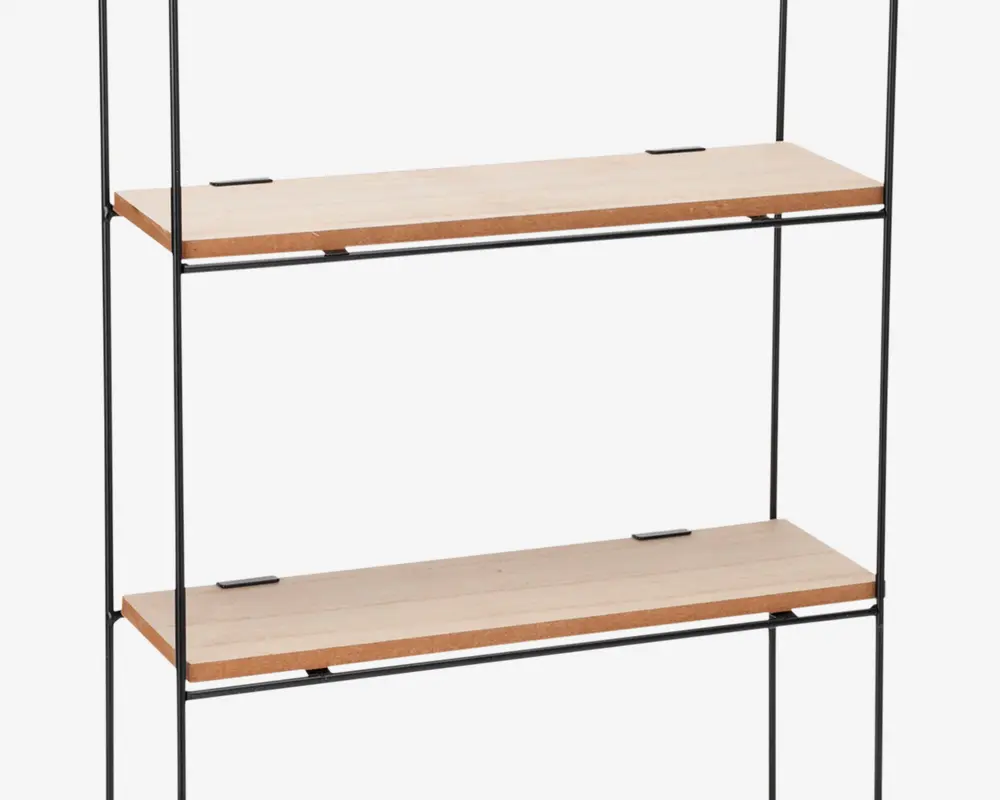Vægreol jern & MDF 30x10x50 cm 