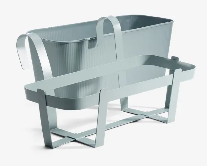 Altankasse metal blå L.41,5 cm 