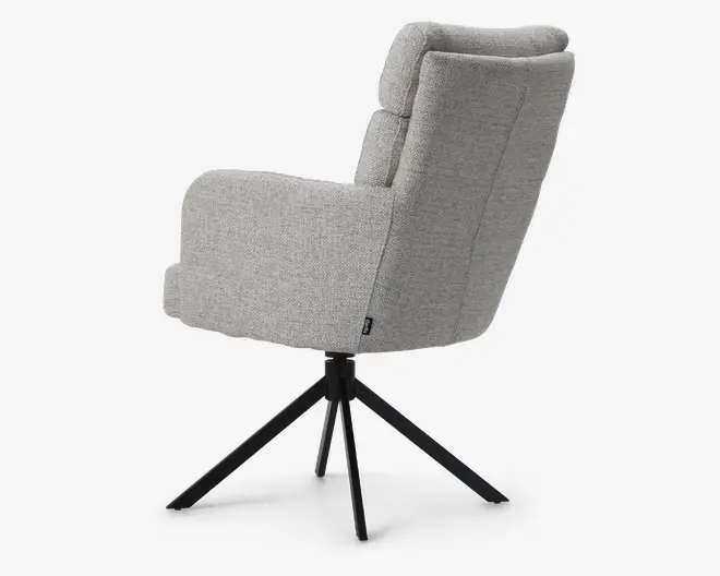 Spisebordsstol med armlæn beige