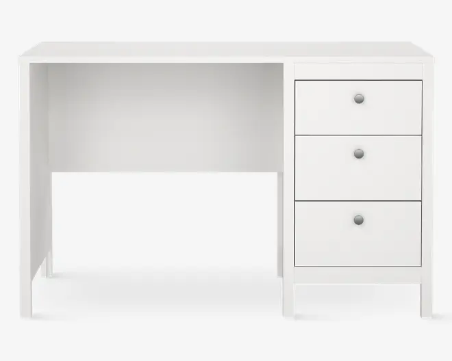 Skrivebord Madrid hvid kunstfiner