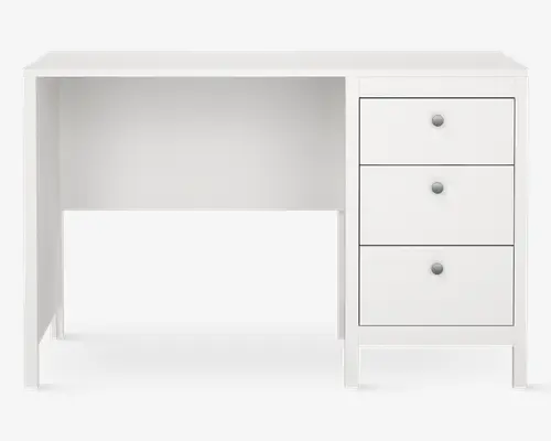 Skrivebord Madrid hvid kunstfiner
