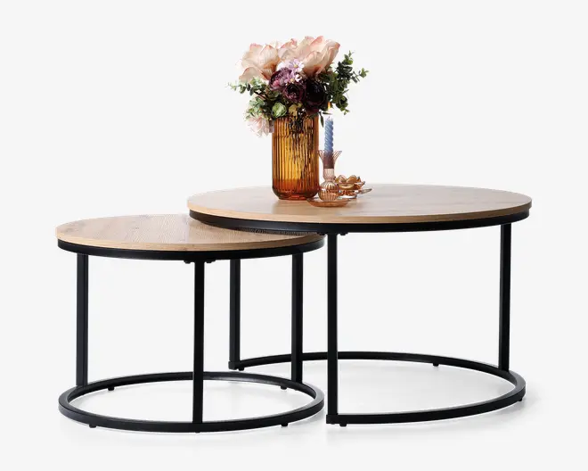 Sofabordssæt eg/sort