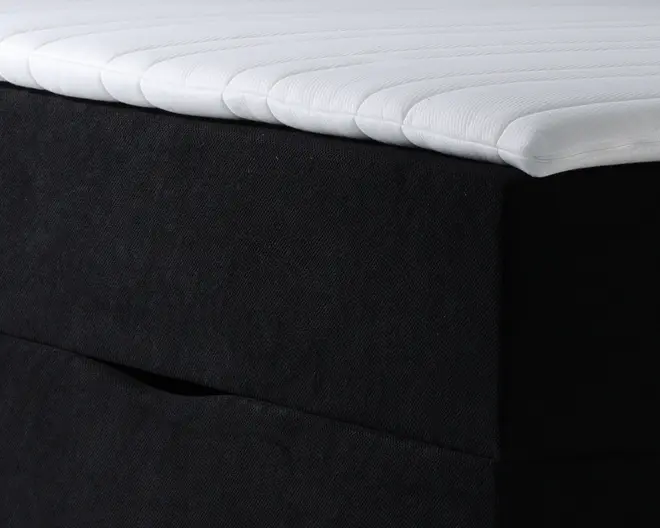 Boxmadras med magasin 90 x 200 cm sort