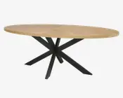 Ovalt spisebord i eg finer