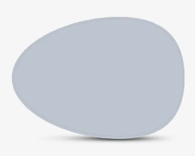 Dækkeserviet oval lys blå pu 42x33 cm