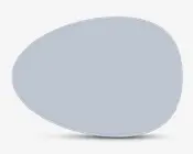 Dækkeserviet oval lys blå pu 42x33 cm