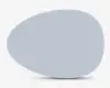 Dækkeserviet oval lys blå pu 42x33 cm