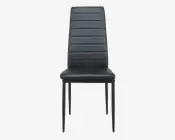 Spisebordsstol i sort kunstlæder