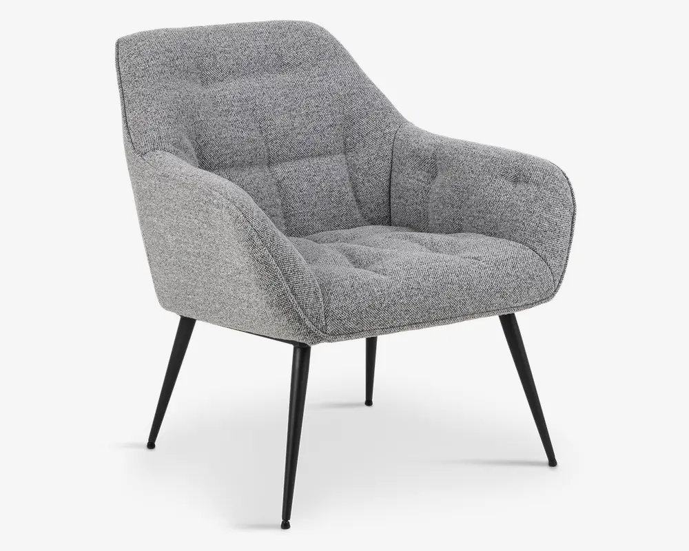 Loungestol grå møbelstof