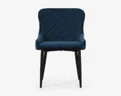 Spisebordsstol i blå velour