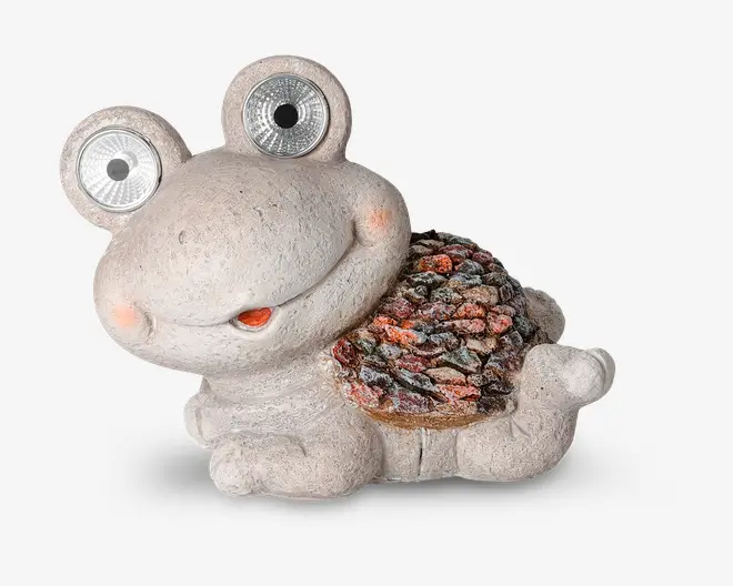 Snegl solcelle ass H.17 cm 