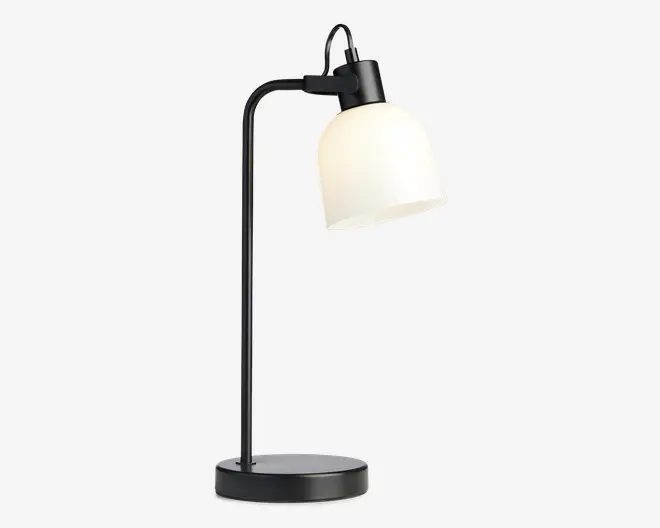 Bordlampe Glow sort/opal H.43 cm 