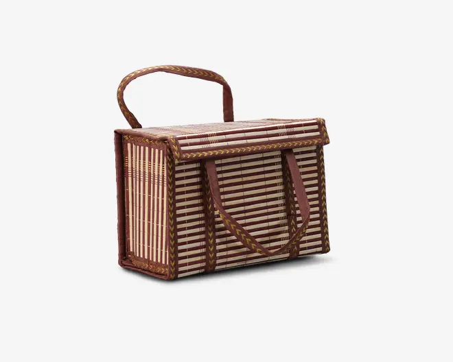 Picnic Kurv Bambus Natur H.20 cm 