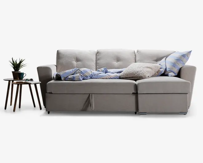 Sovesofa m/posefjedre beige