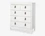 Kommode Madrid med 5 skuffer hvid