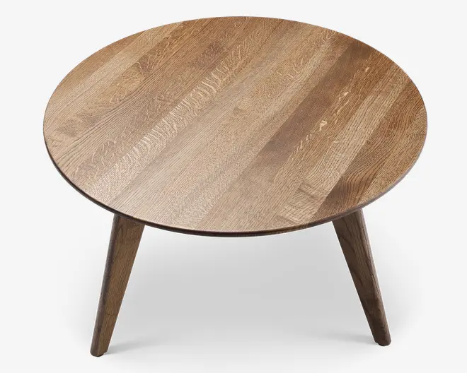 Sofabord røget egetræ Ø-70 cm