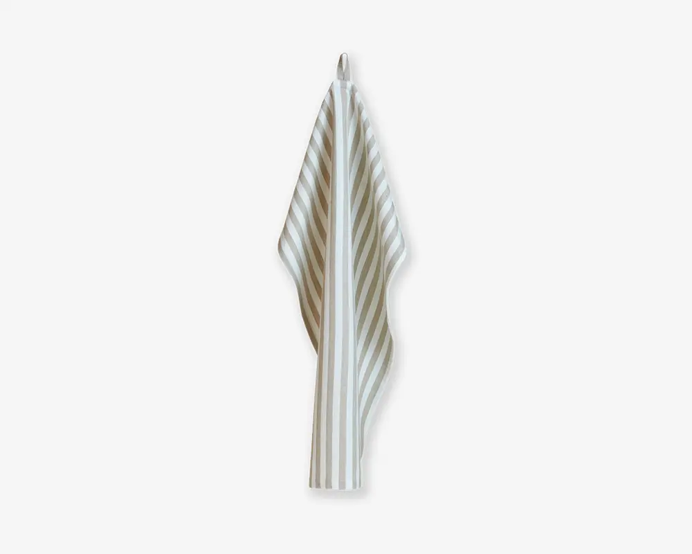 Viskestykke beige stribet 50x70 cm 