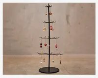 Ornament juletræ m/mønster ass H.5 cm 