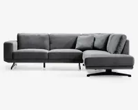 Sofa m. åben afslutning grå højrevendt