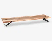 Bræt i Acaciatræ med metalben