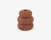 Lysestage ringe cement brun H.11 cm 