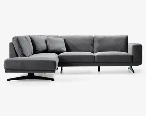 Sofa m. åben afslutning grå venstrevendt