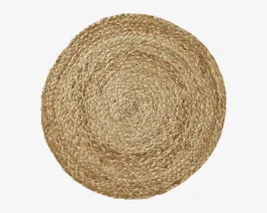 Dækkeserviet Jute Beige Ø.38 cm 