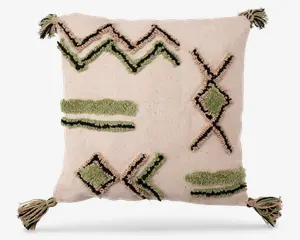 Pude broderi/kvaster hvid 45x45 cm 