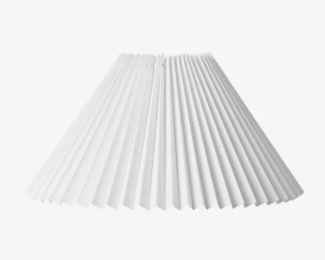 Plisseskærm Hvid 23 cm