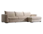 Sofa med chaiselong lys beige højre