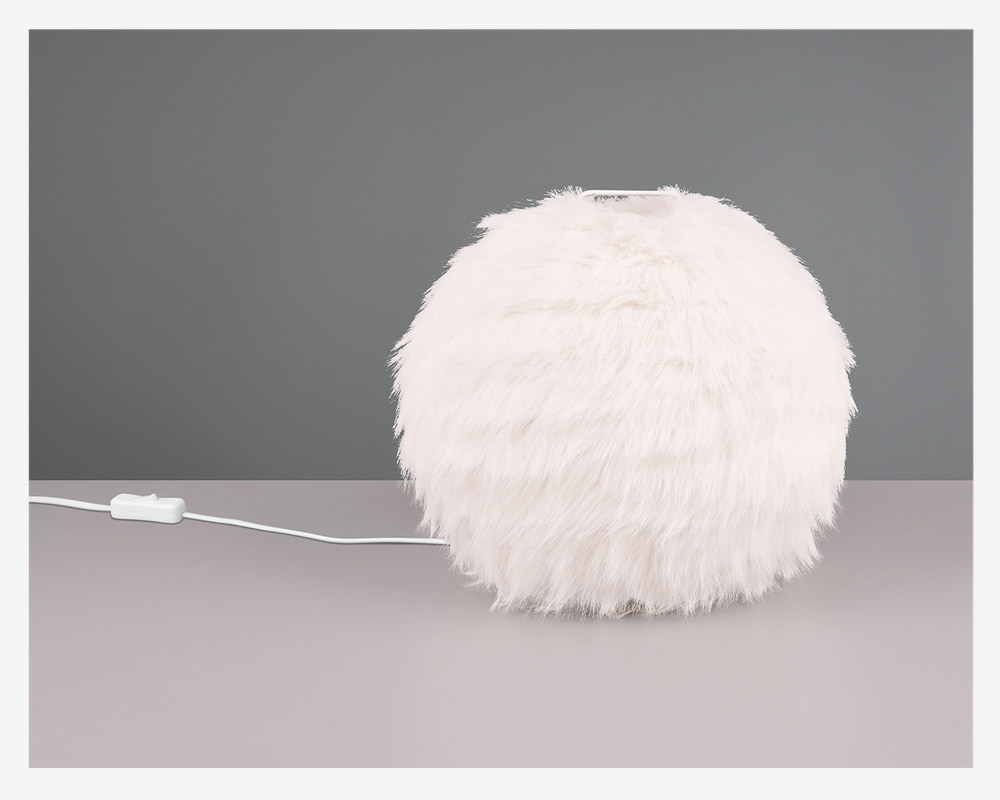 Bordlampe Furry Hvid H.24 cm 