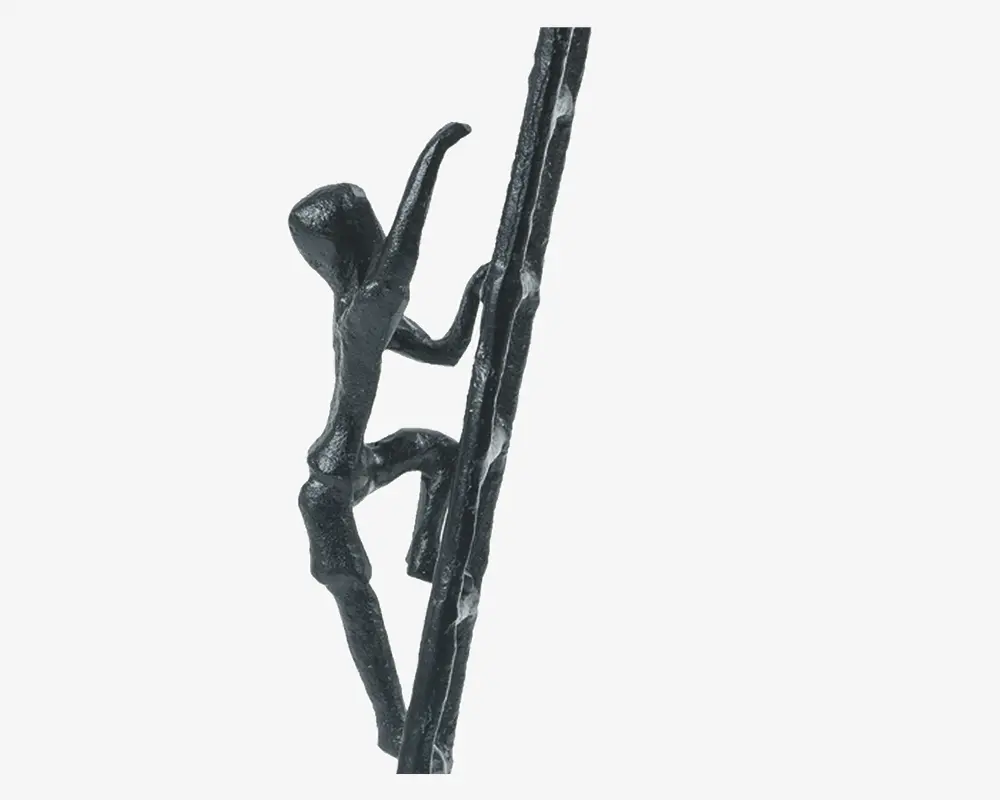 Figur Ladder Metal Sort H.25 cm 