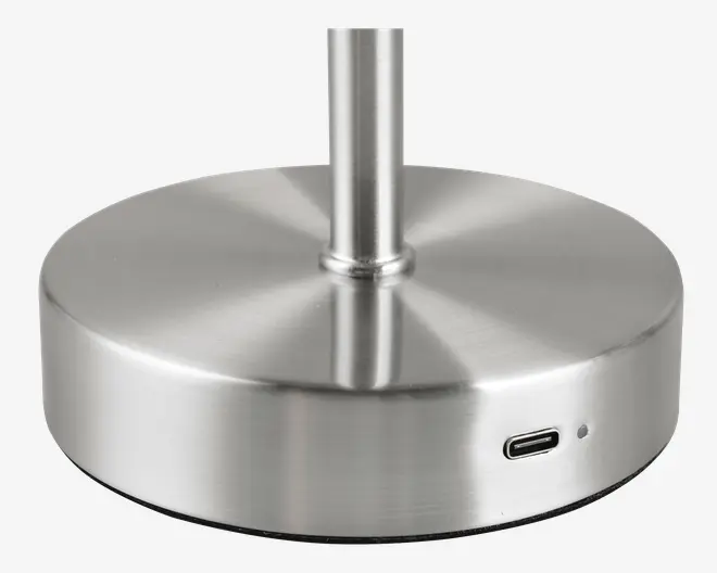 Bordlampe Jeff nikkel H.30 cm 