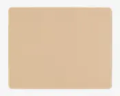 Et rektangulært, lysebrunt underlag med afrundede hjørner og en jævn, ensartet overflade. Kanterne er let hævede, og materialet ser blødt og fleksibelt ud, velegnet til forskellige formål som bagning eller hobbyarbejde.