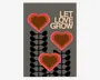 Plakat Let Love Grow Gray