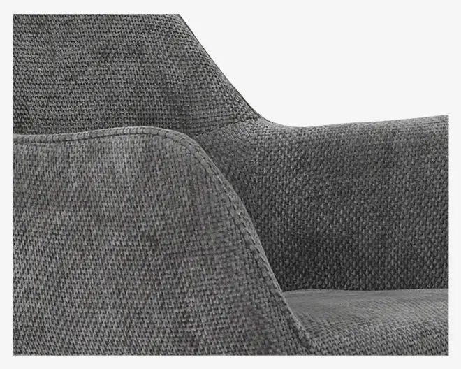 Spisebordsstol med armlæn i grå