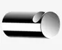 En cylindrisk metalstang med en meget blank, spejlende overflade. Enderne er flade, og hele stangen har en glat og poleret finish, hvilket vidner om høj overfladekvalitet og præcis bearbejdning.