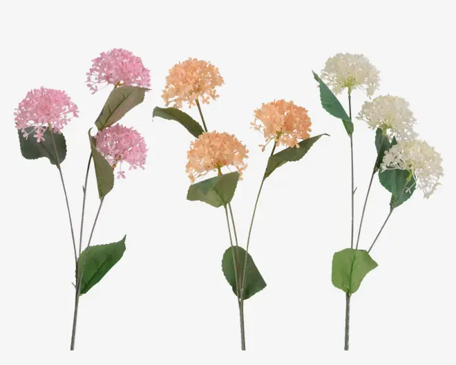 Kunstige Stilk med Blomster H.67 cm